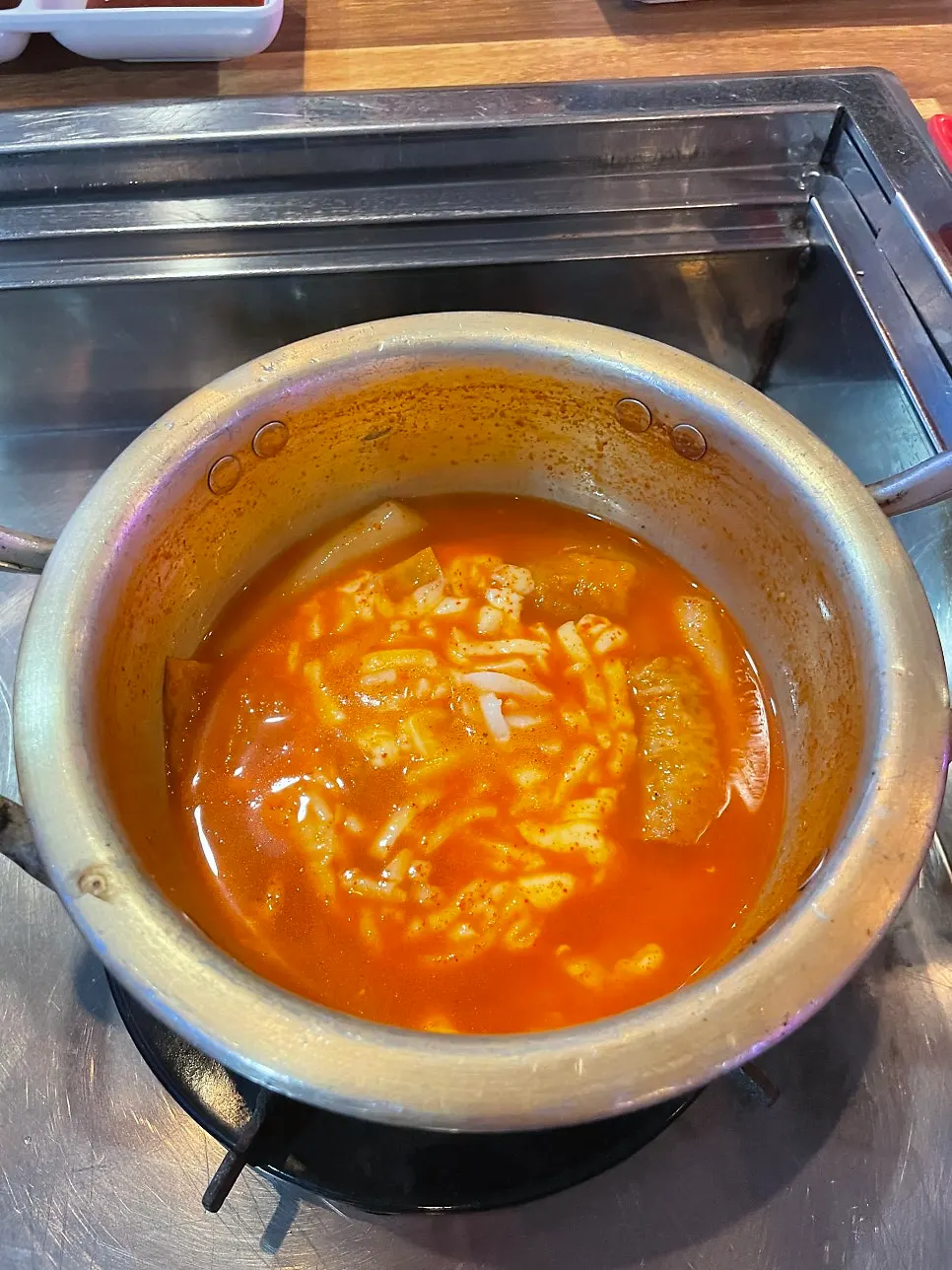 Tteokbokki served before the main course
