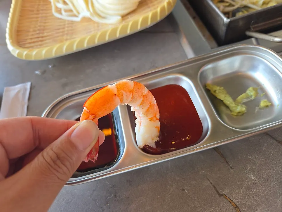 Fresh grilled shrimp with a great texture