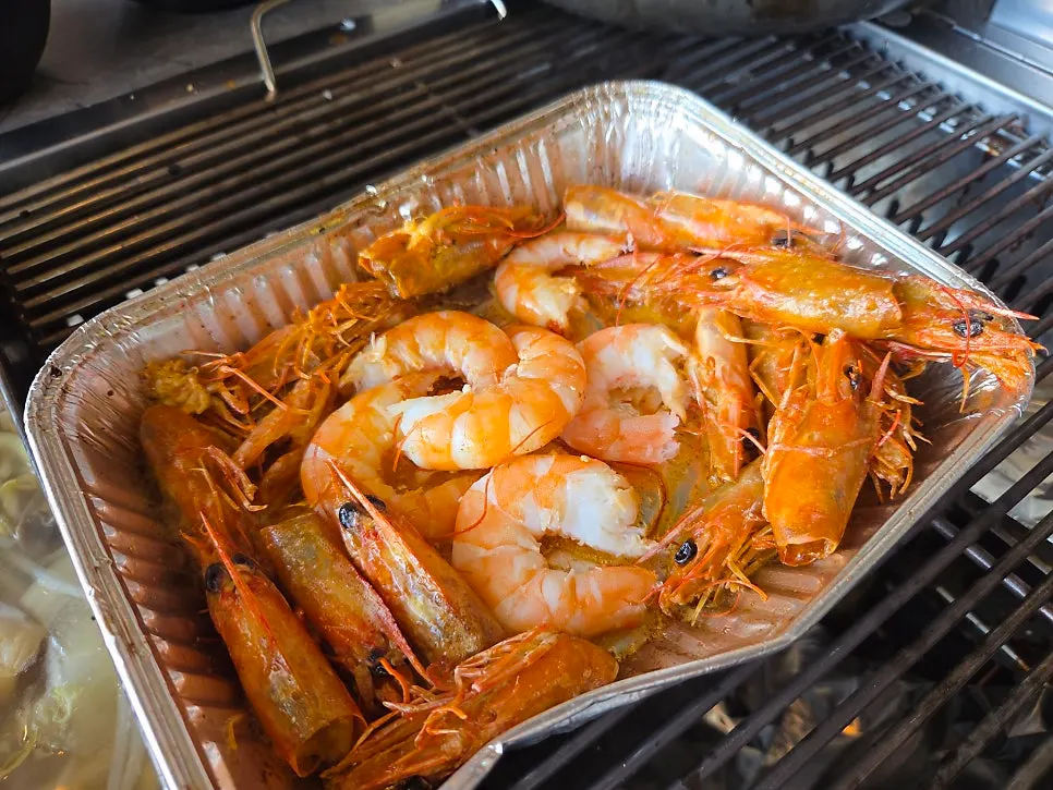 Shrimp heads fried in butter