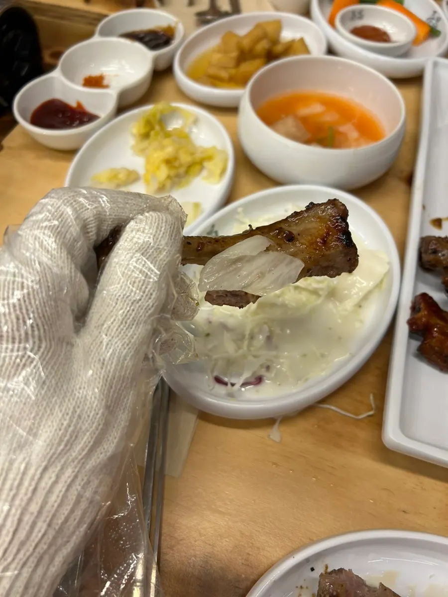 달달한 갈비양념 쪽갈비 클로즈업