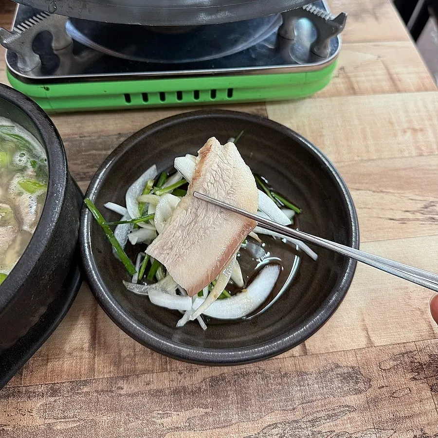 Close-up of tender suyuk on a plate