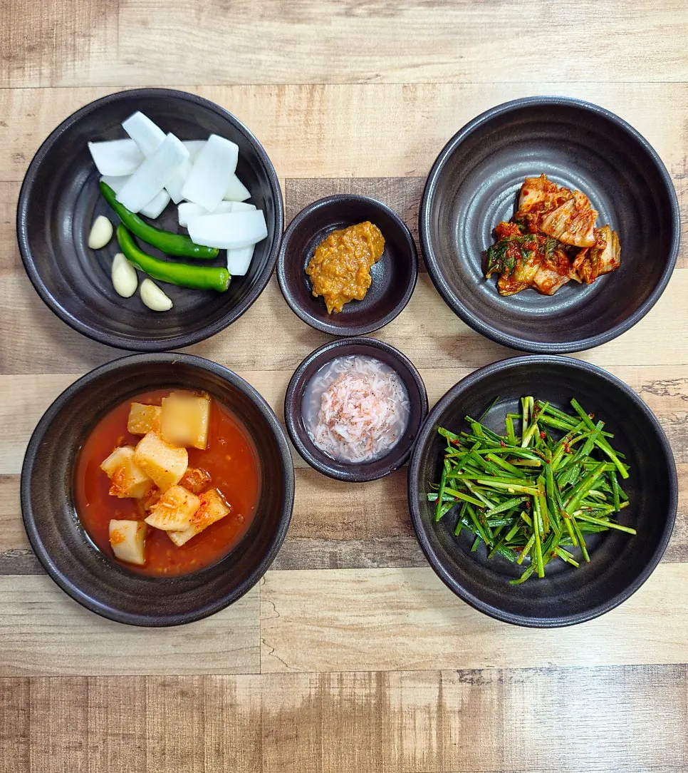Self-serve bar with side dishes