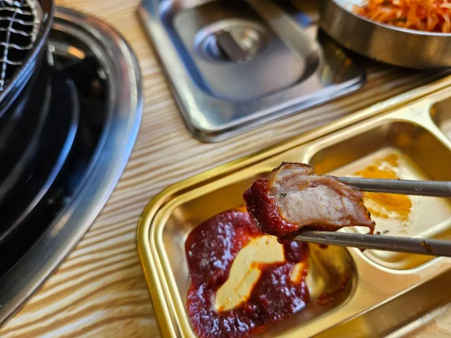 둘이서 먹은 등갈비 구이 3인분 상차림