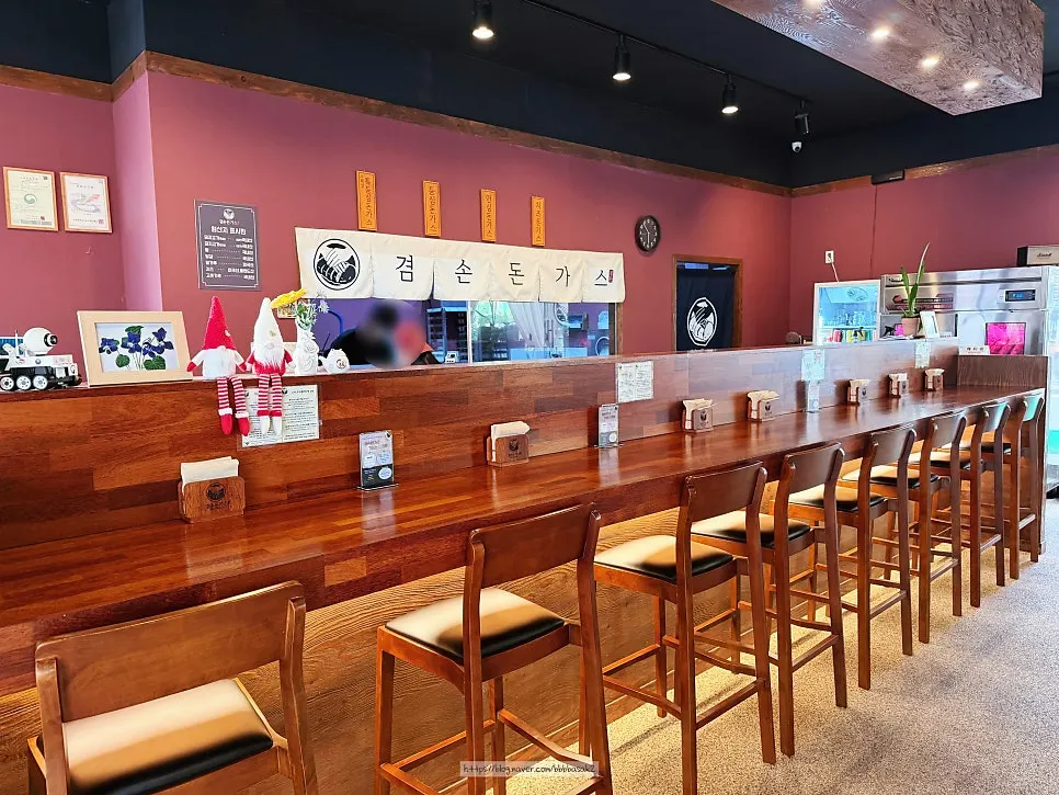 Bright, spacious interior of Gyeomson Donkatsu Geomdan Branch