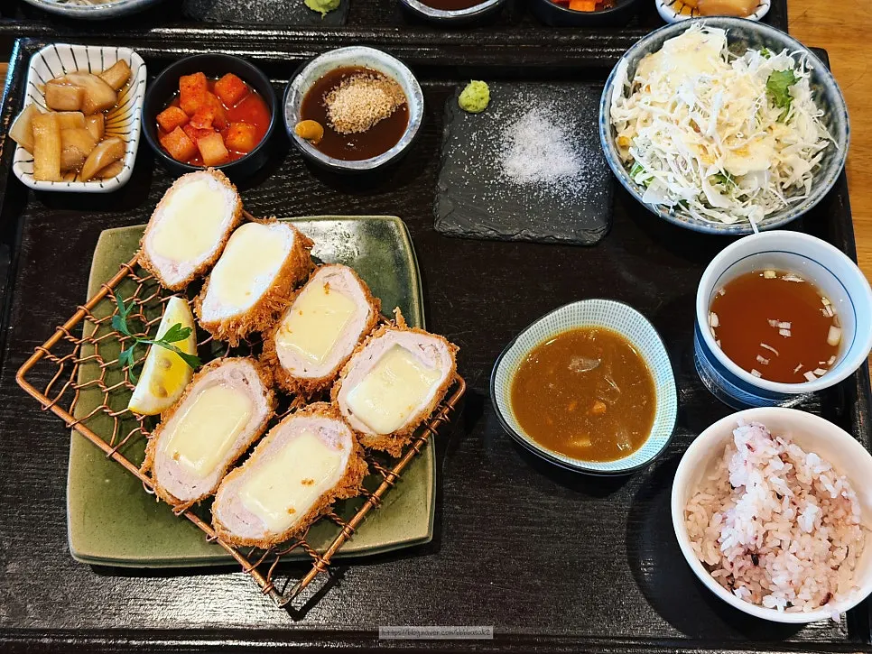 Plate of cheese pork cutlet at Gyeomson Donkatsu