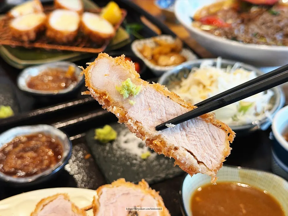 Cross-section of crispy sirloin pork cutlet