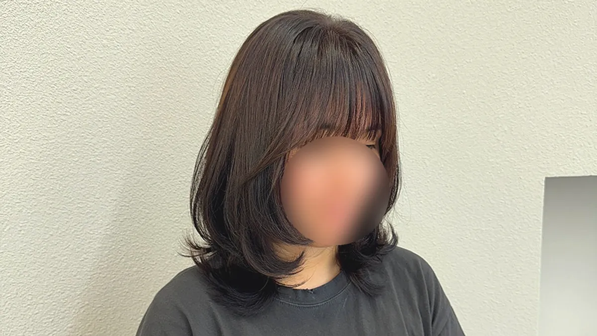 Hair after full color at Lee Kyung Min Foret Geomdan New Town Branch