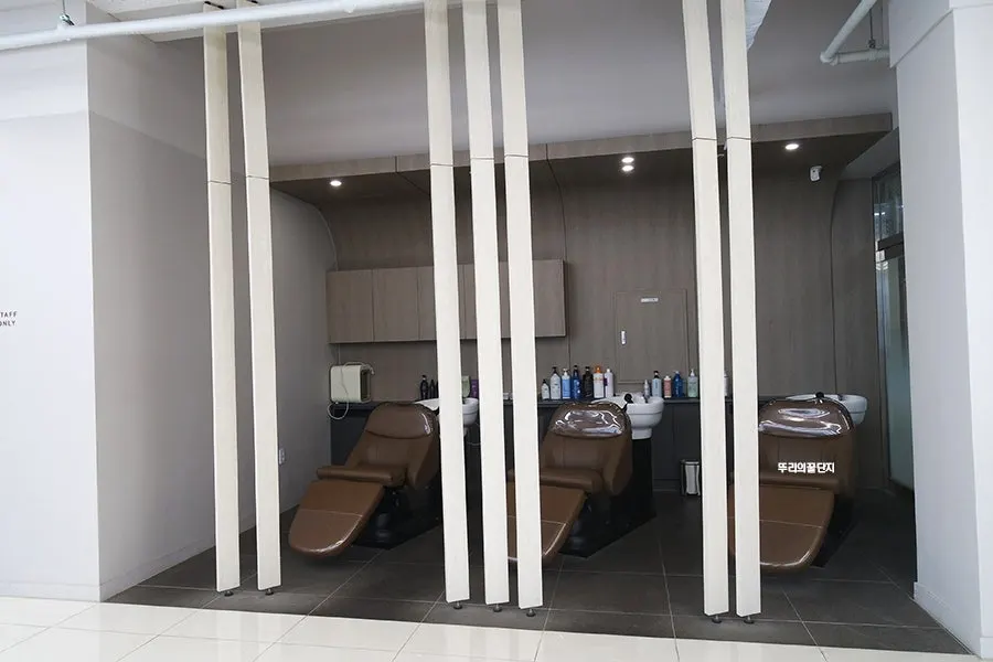 Clean styling seat inside the salon