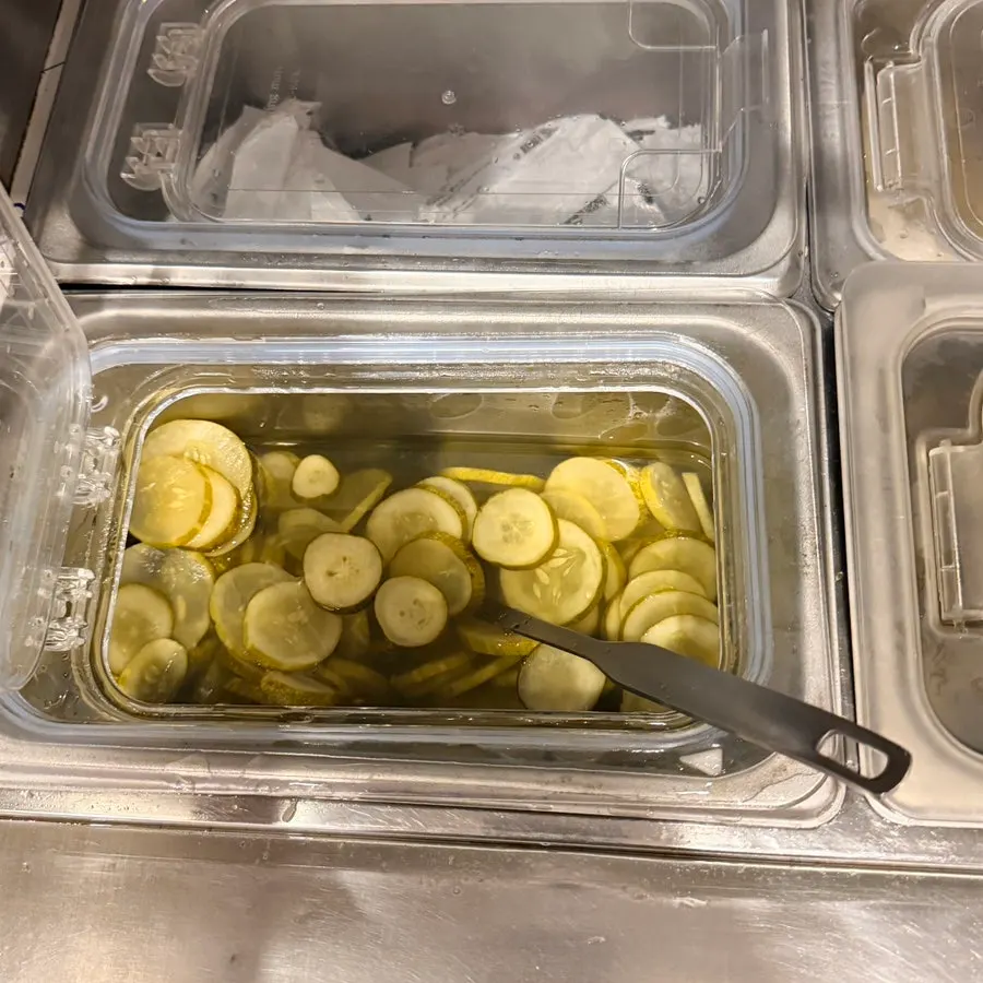 Self-serve side dish bar at HOKATSU