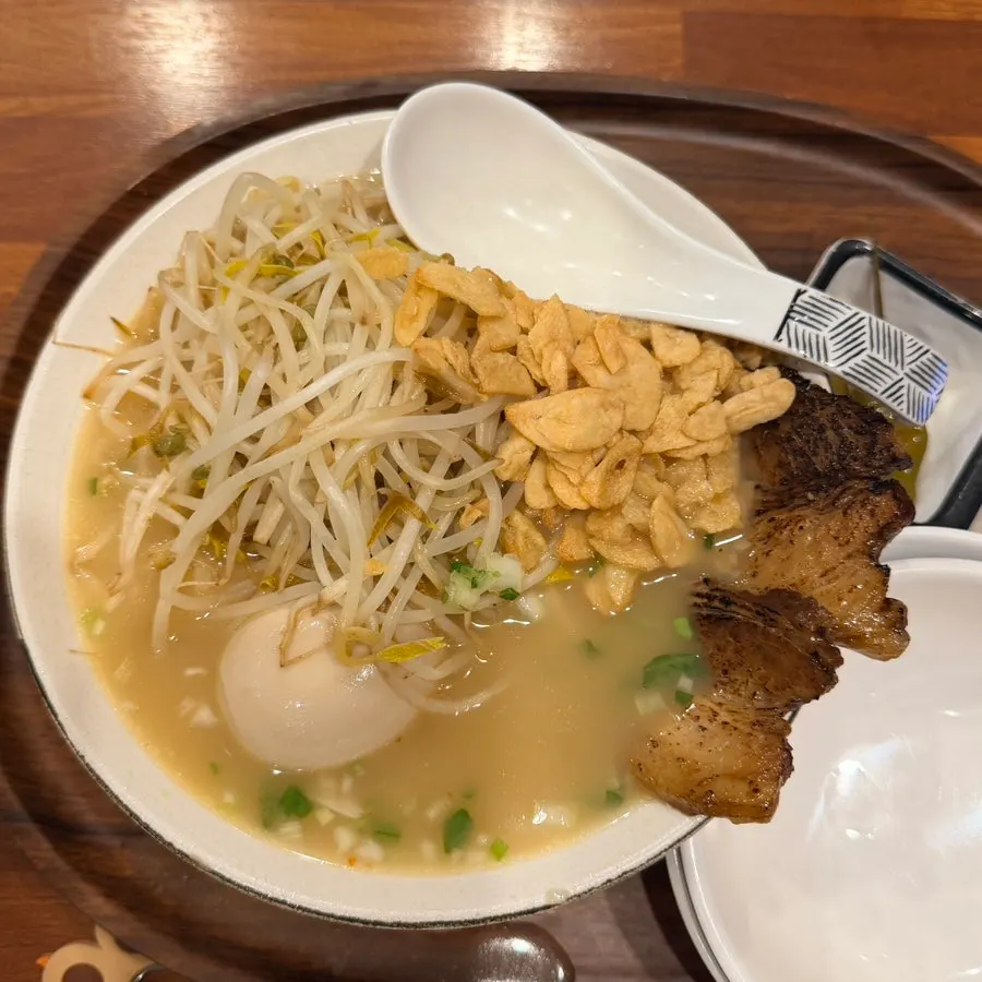 A bowl of HOKATSU's tonkotsu ramen