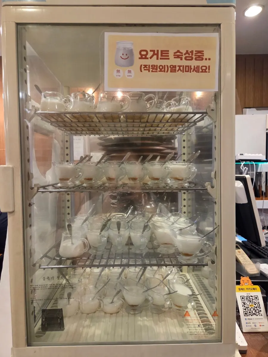 Information on house-made yogurt aging