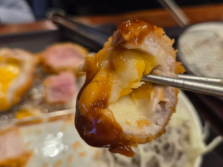 Cheese-filled pork cutlet
