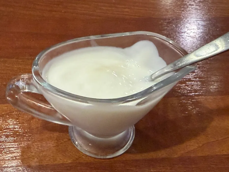 Homemade yogurt served for each guest