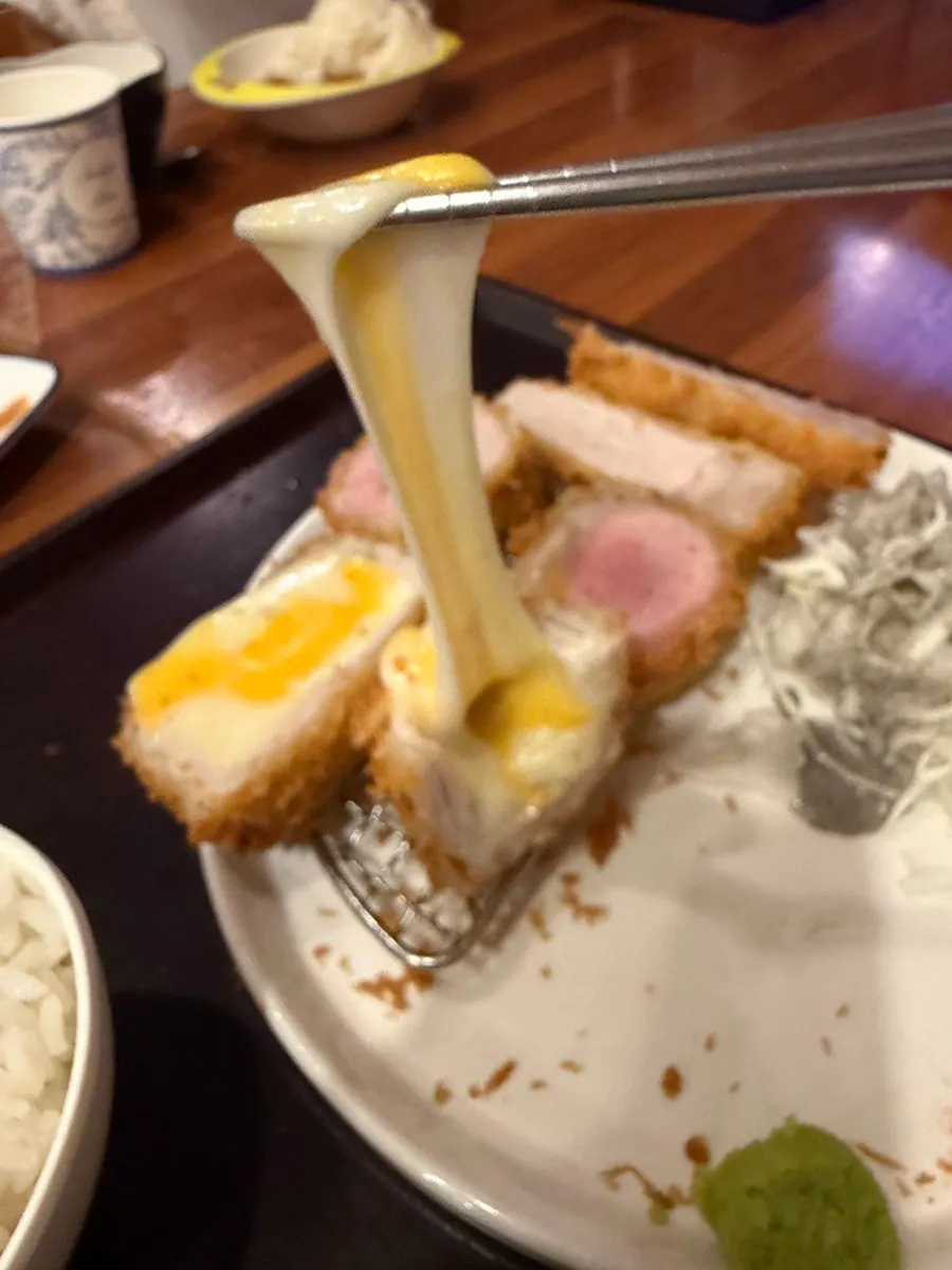 Cross-section of tenderloin cutlet with a reddish color