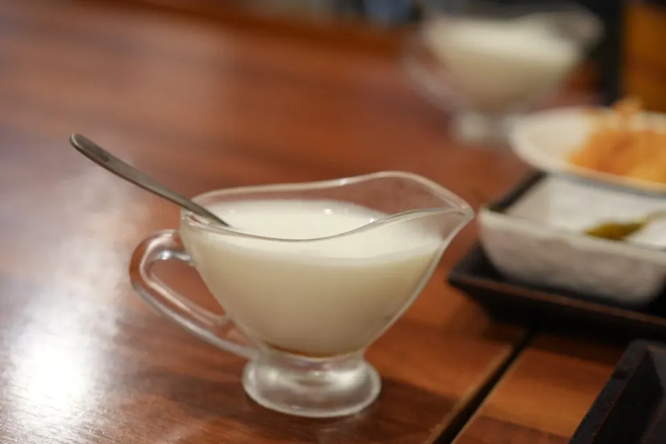 Homemade yogurt with honey served before the meal