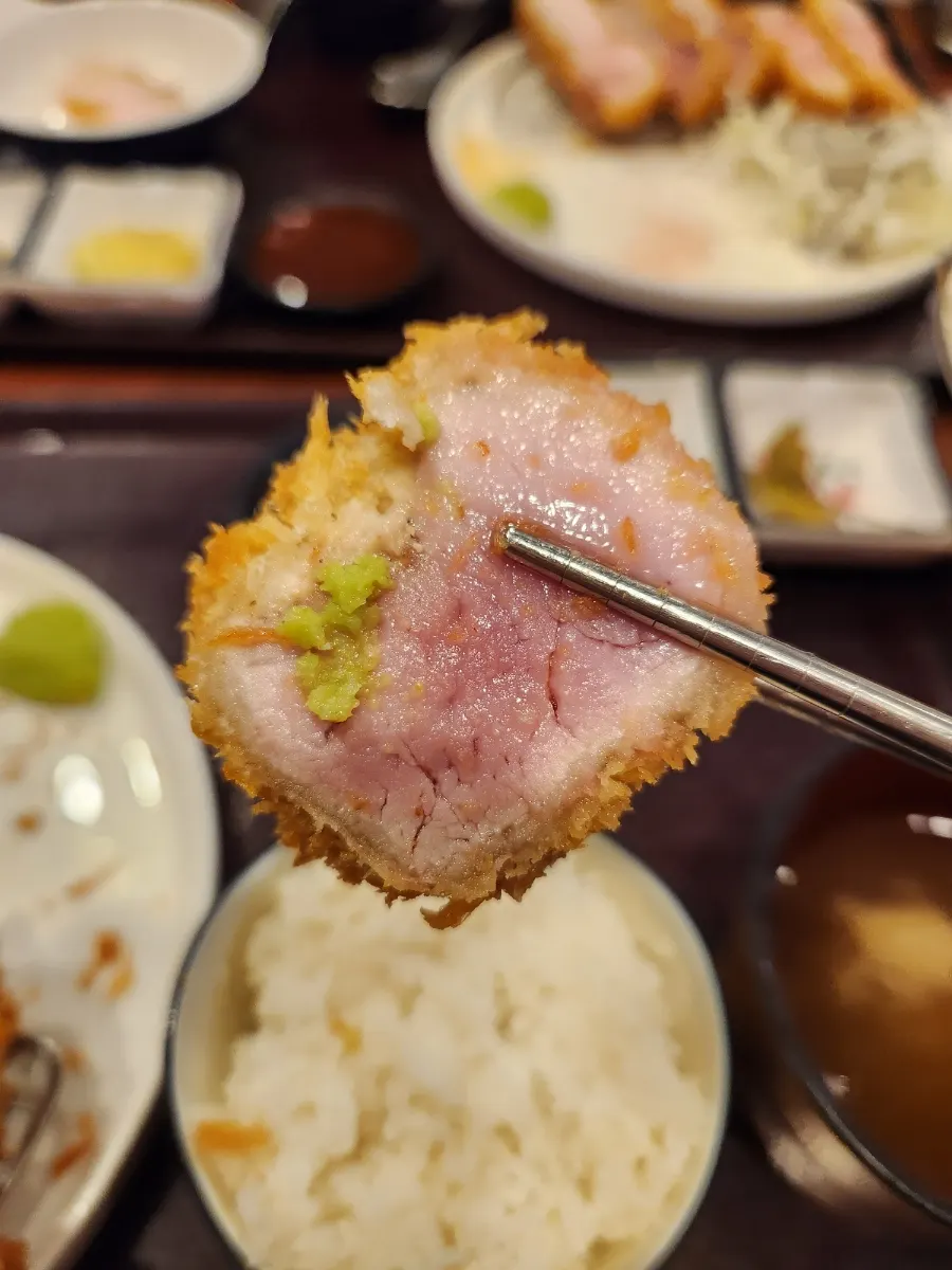 안심카츠 단면