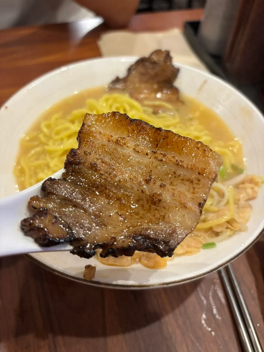 Tonkotsu ramen with smoky pork