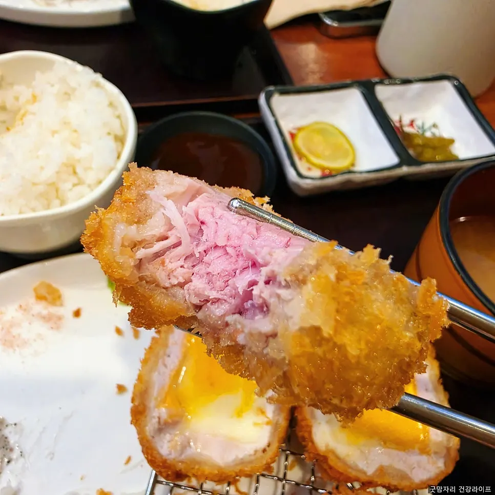 부드러운 카츠 식사 장면