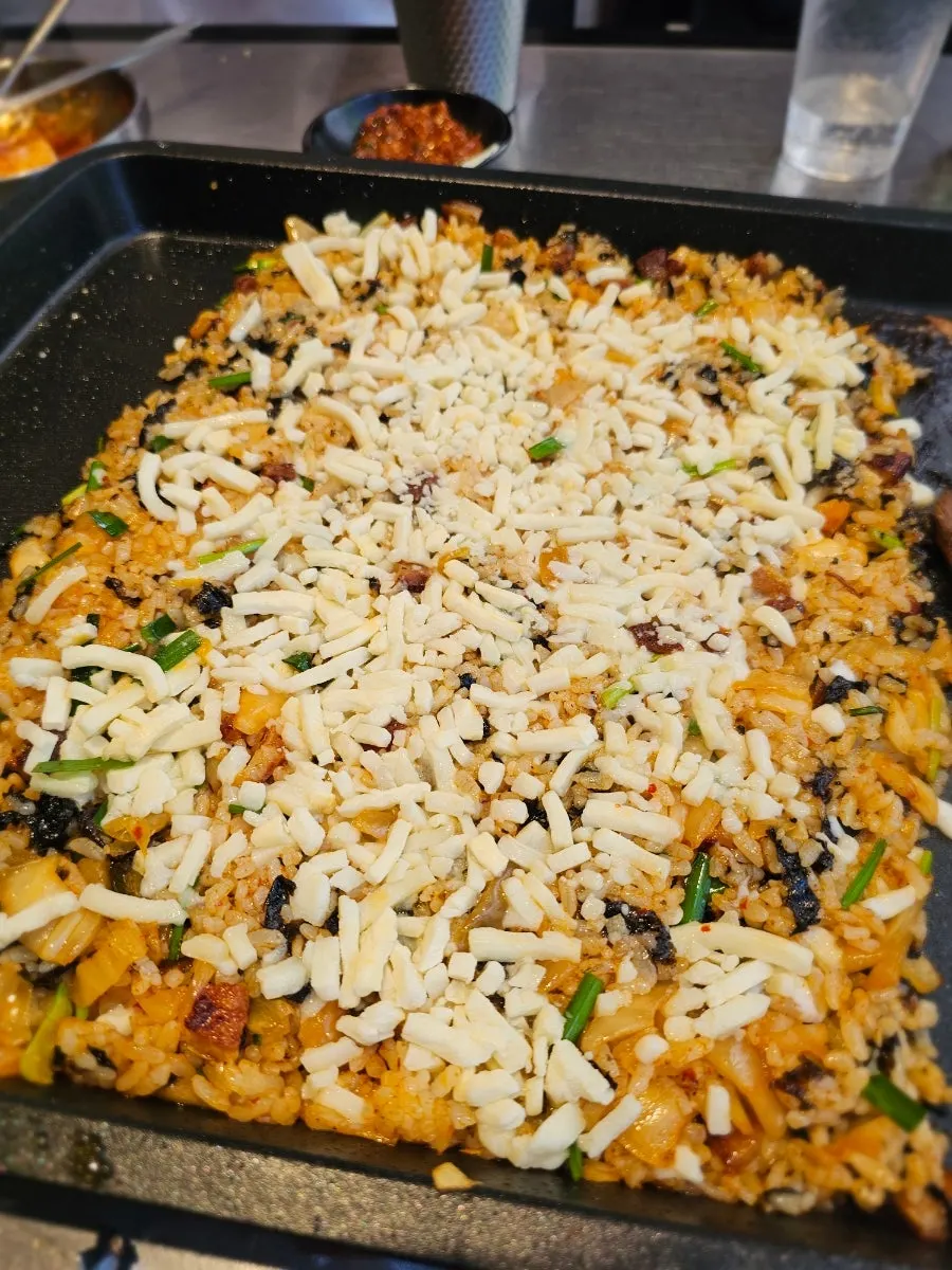 A generous order of kimchi fried rice