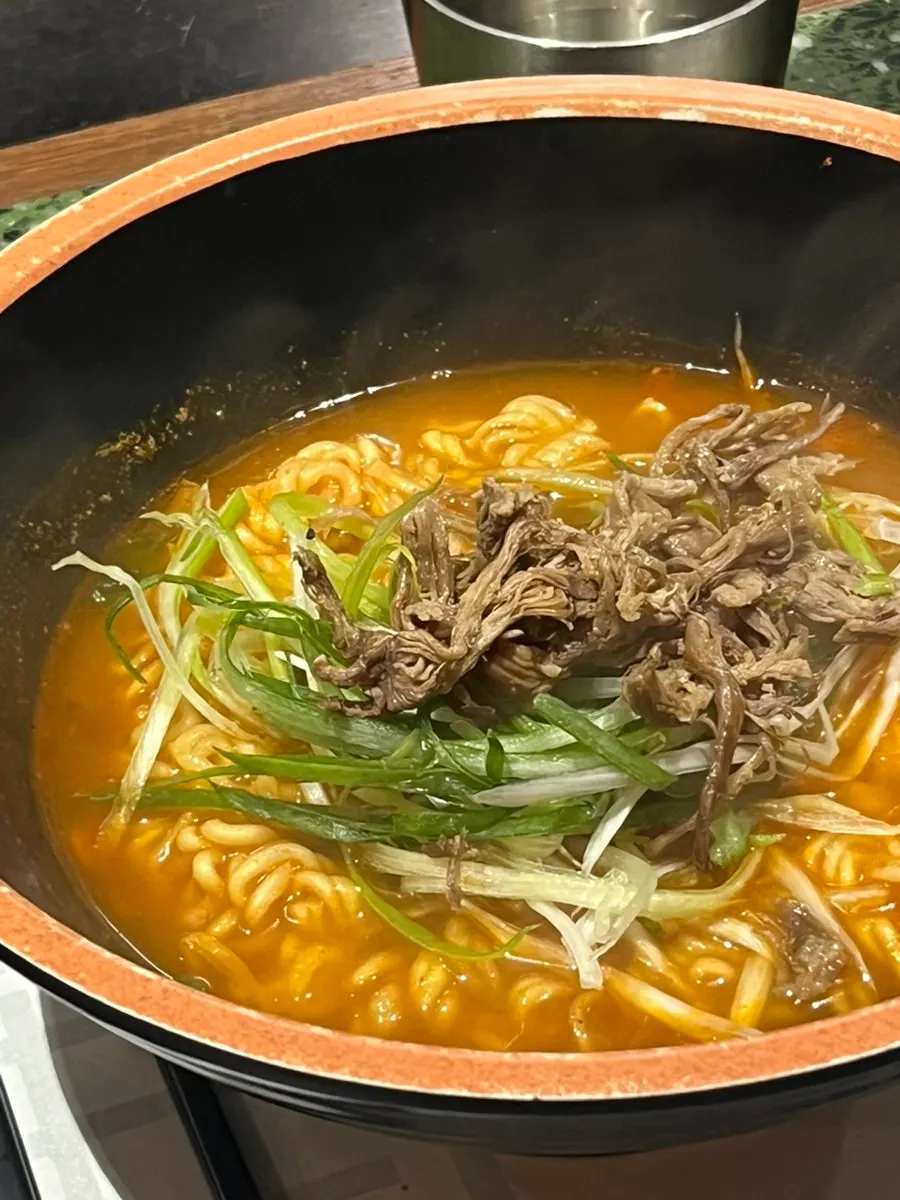Hanwoo ramyeon ordered to finish the meal