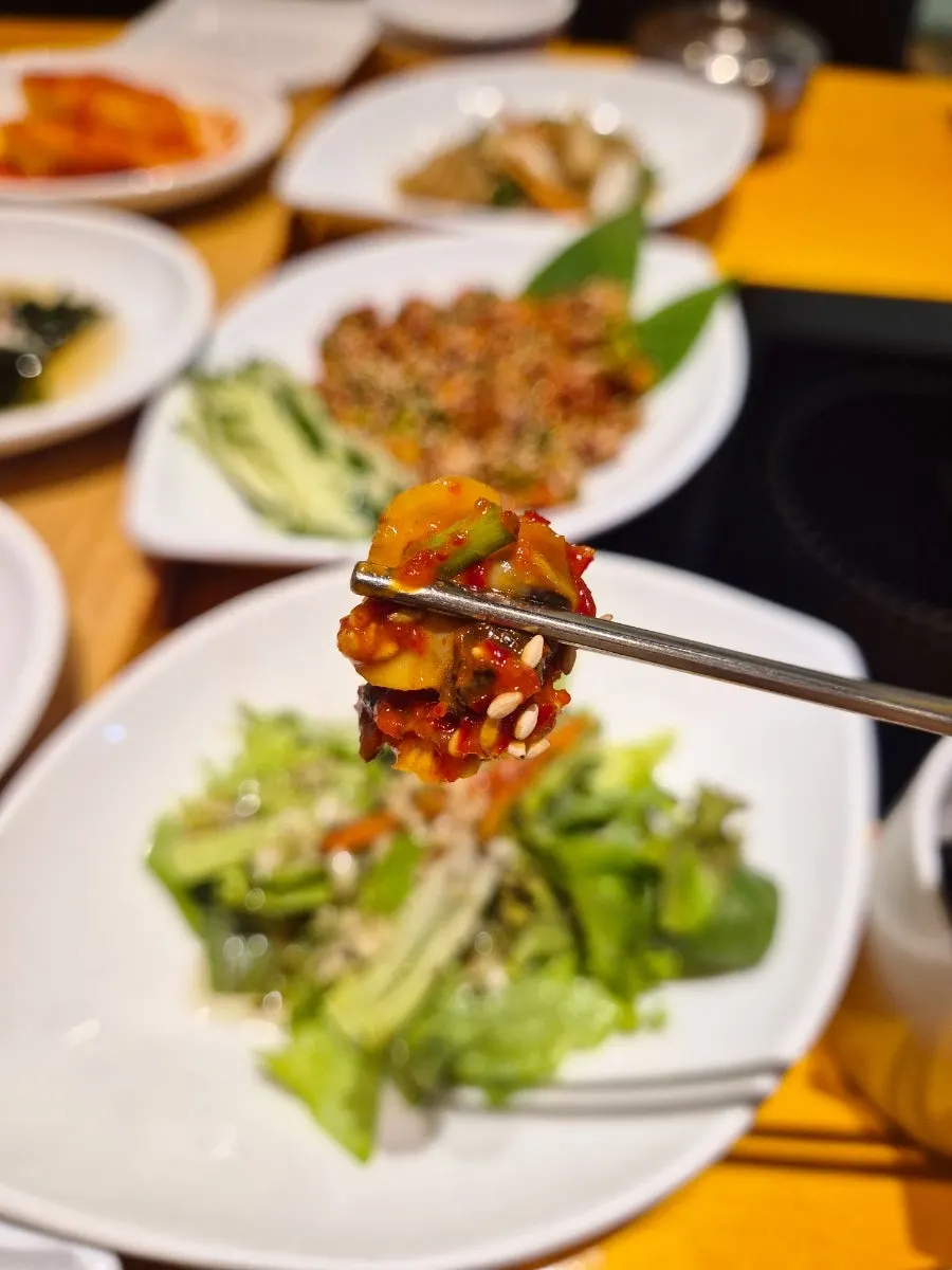 Cockle salad ordered as an extra menu item