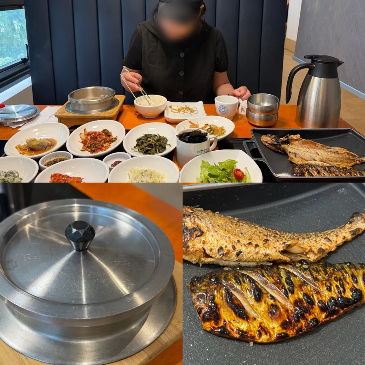 Full hot pot rice course spread at Geumdeungeo Dalseo Branch