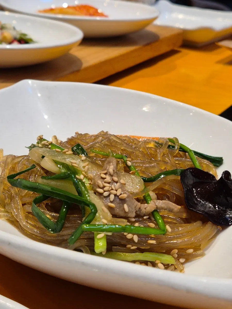 Table set with Geumdeungeo's banchan