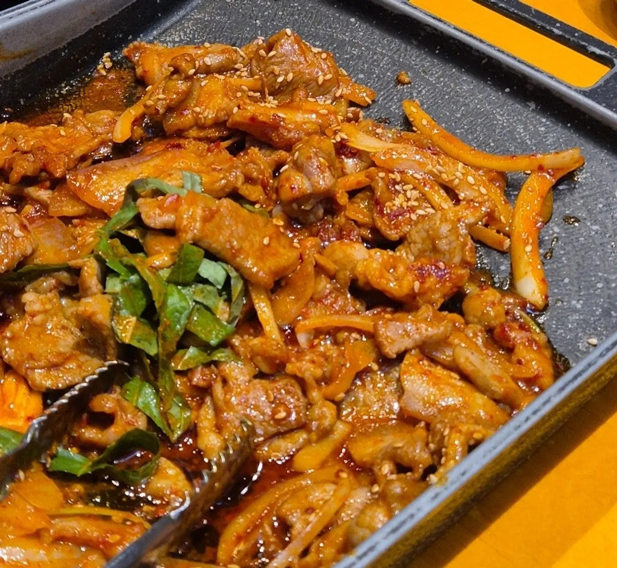 Geumdeungeo's smoky direct-flame stir-fried pork