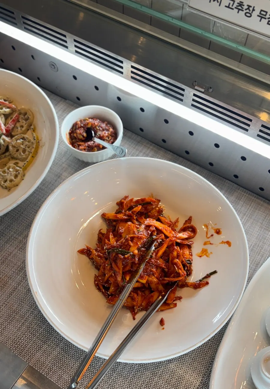Salad corner at the self-service bar