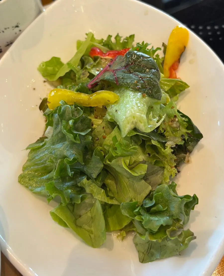 Neatly plated japchae side dish