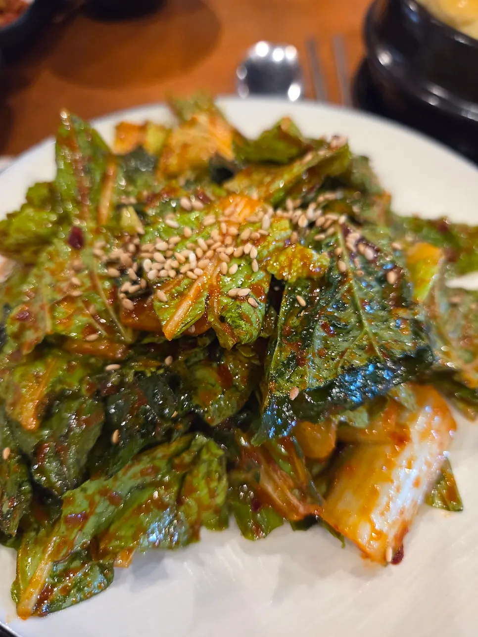 Full spread of side dishes at Geumdon Hwaro