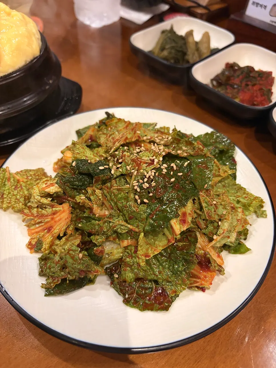 Fresh kimchi salad served as a default banchan