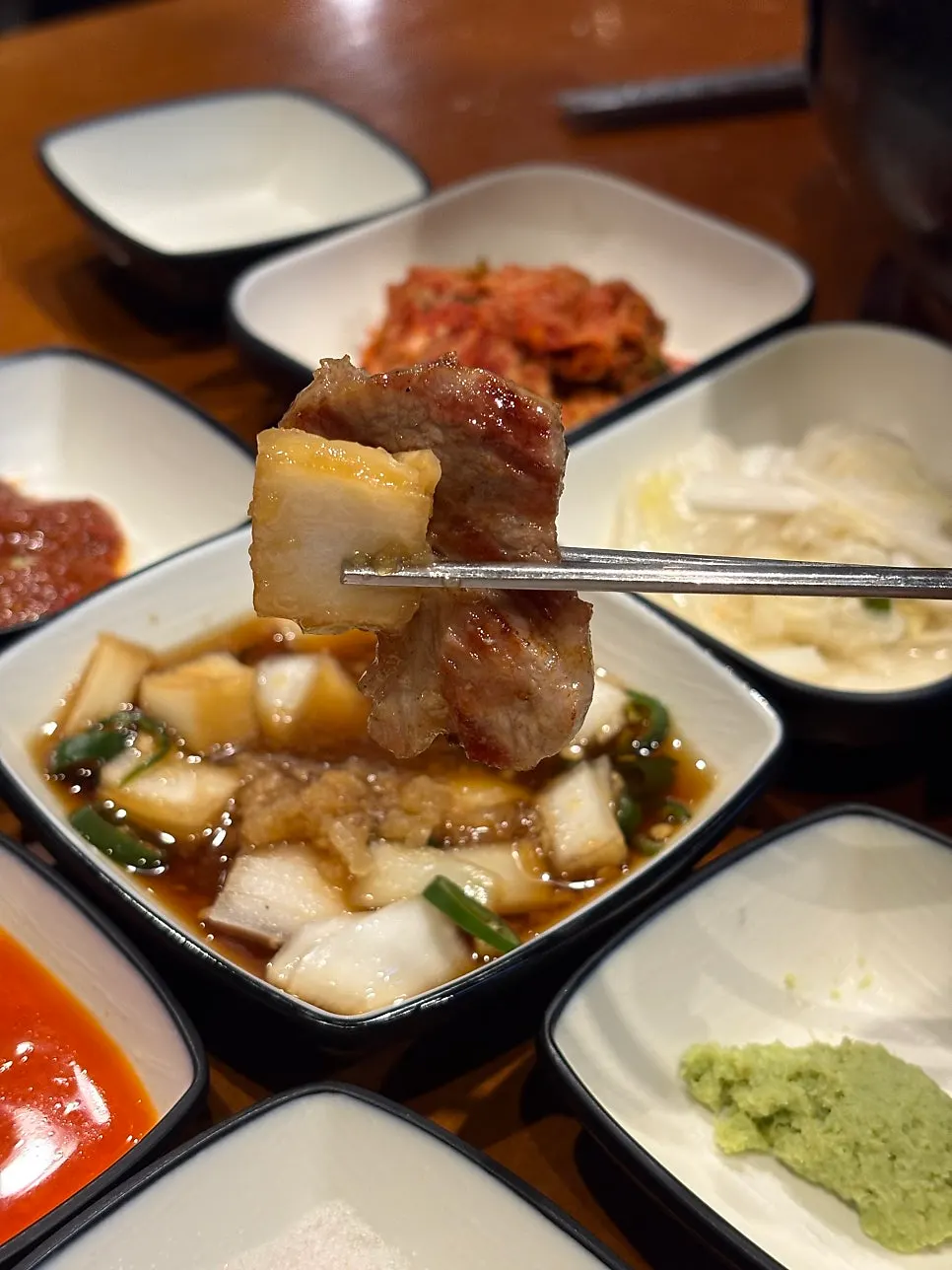 Scallion kimchi made with thin scallions