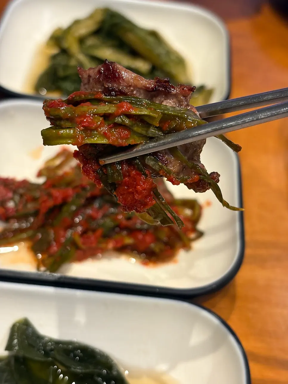 Meat paired with side dishes