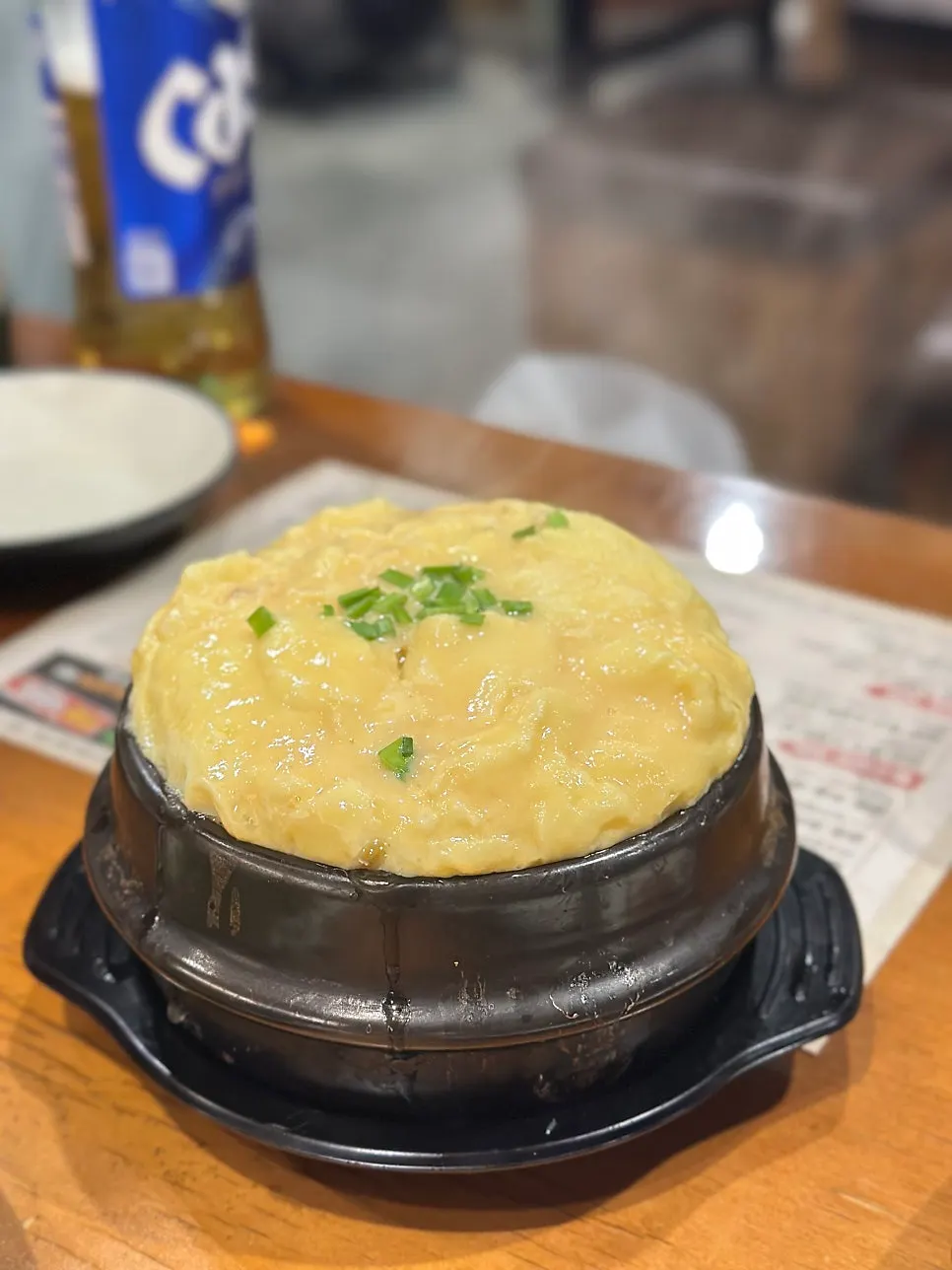 Complimentary steamed egg dish