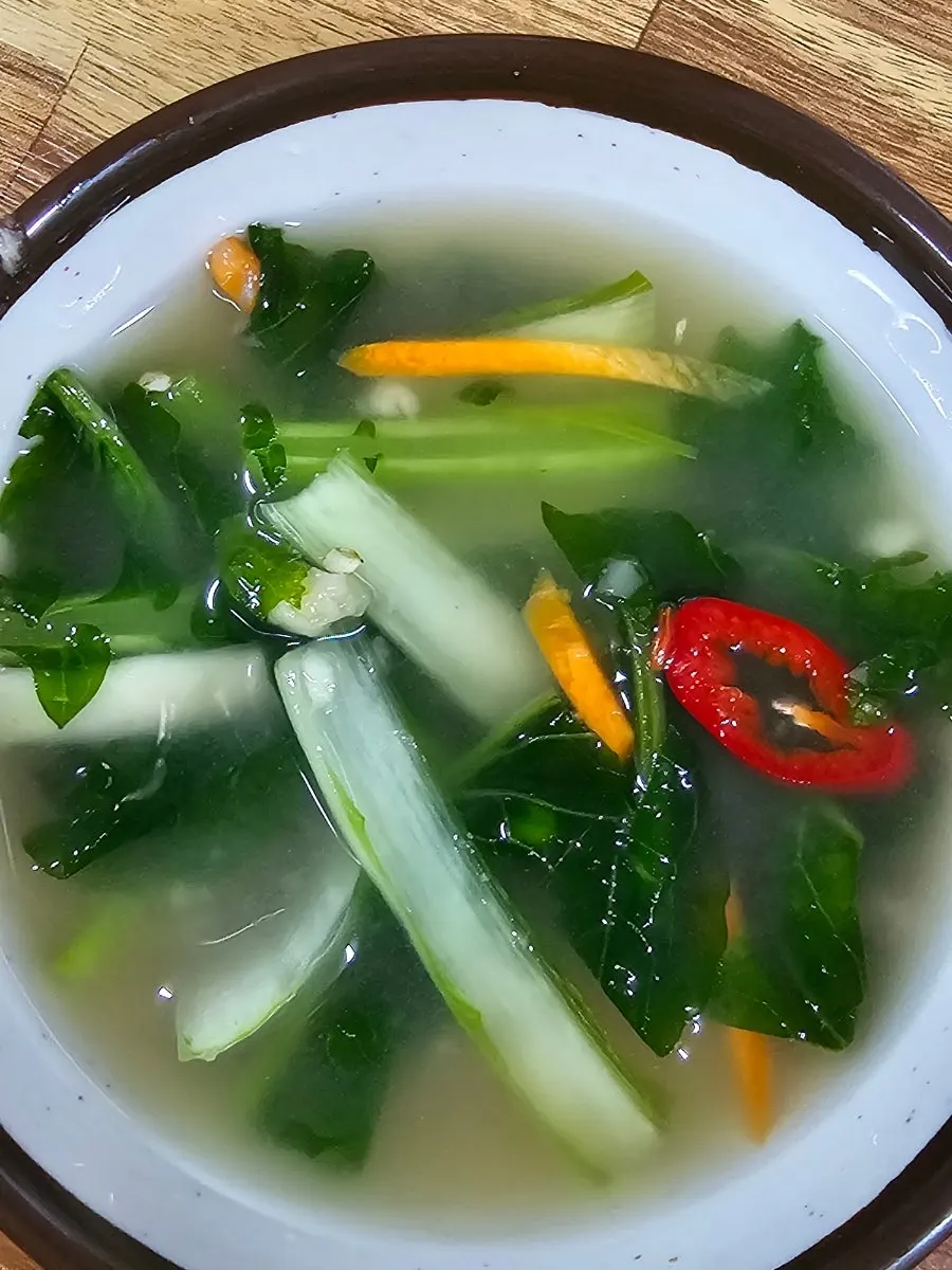 물김치와 열무김치 반찬