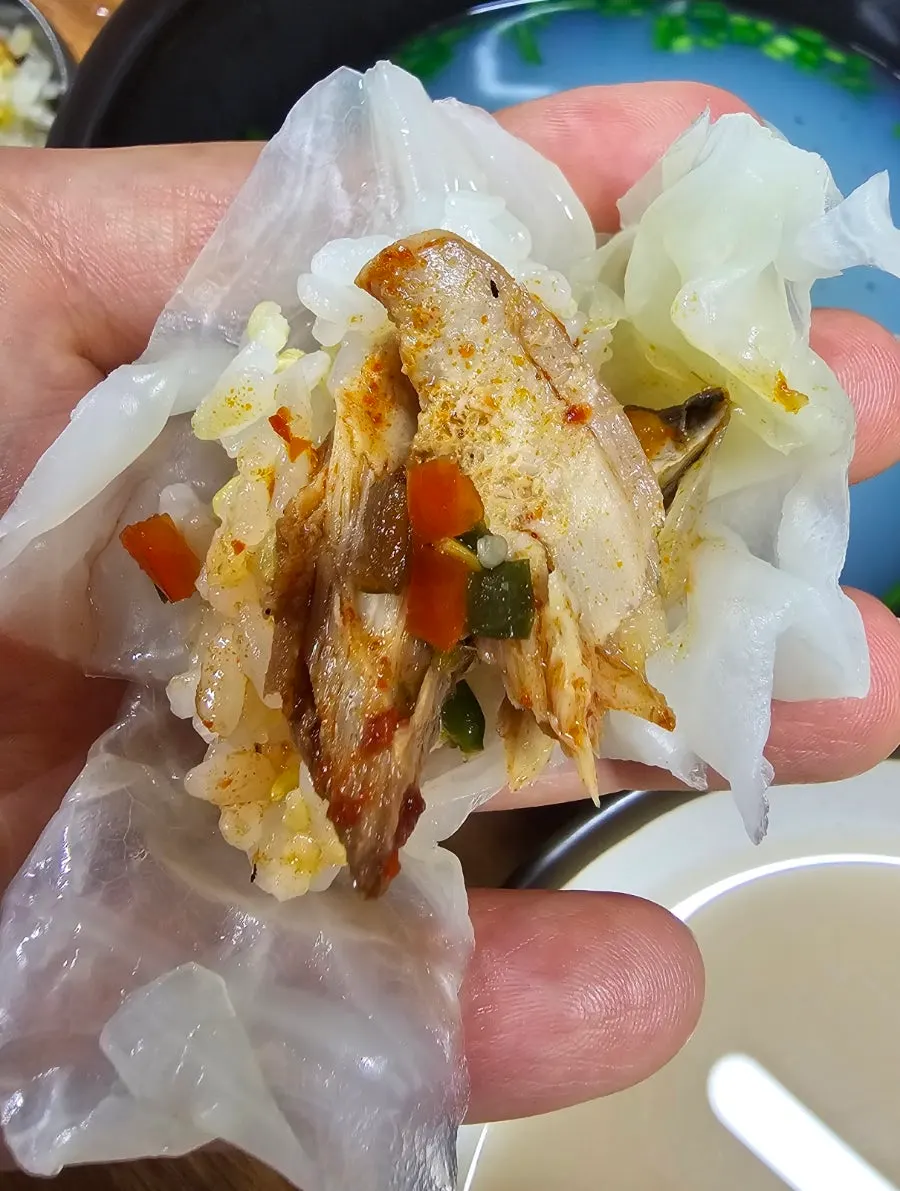 강된장에 비빈 밥 한 숟가락