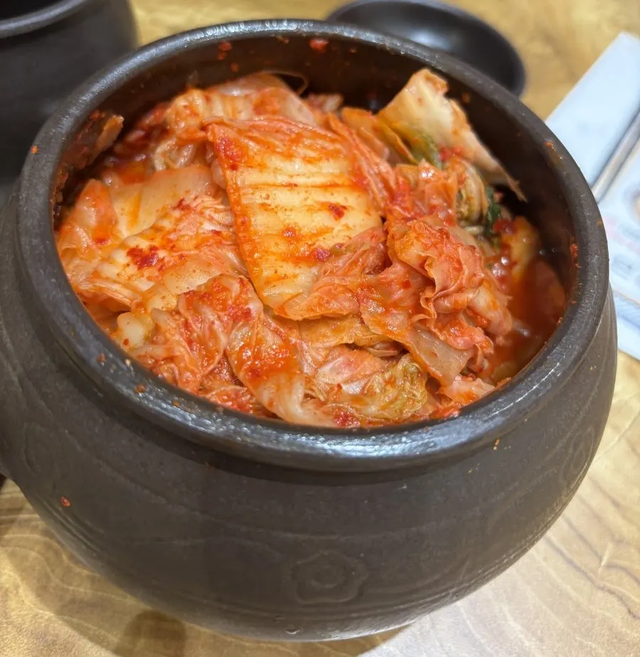 Toples kimchi baechu yang diambil sendiri