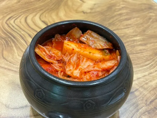 Well-fermented seokbakji served by default