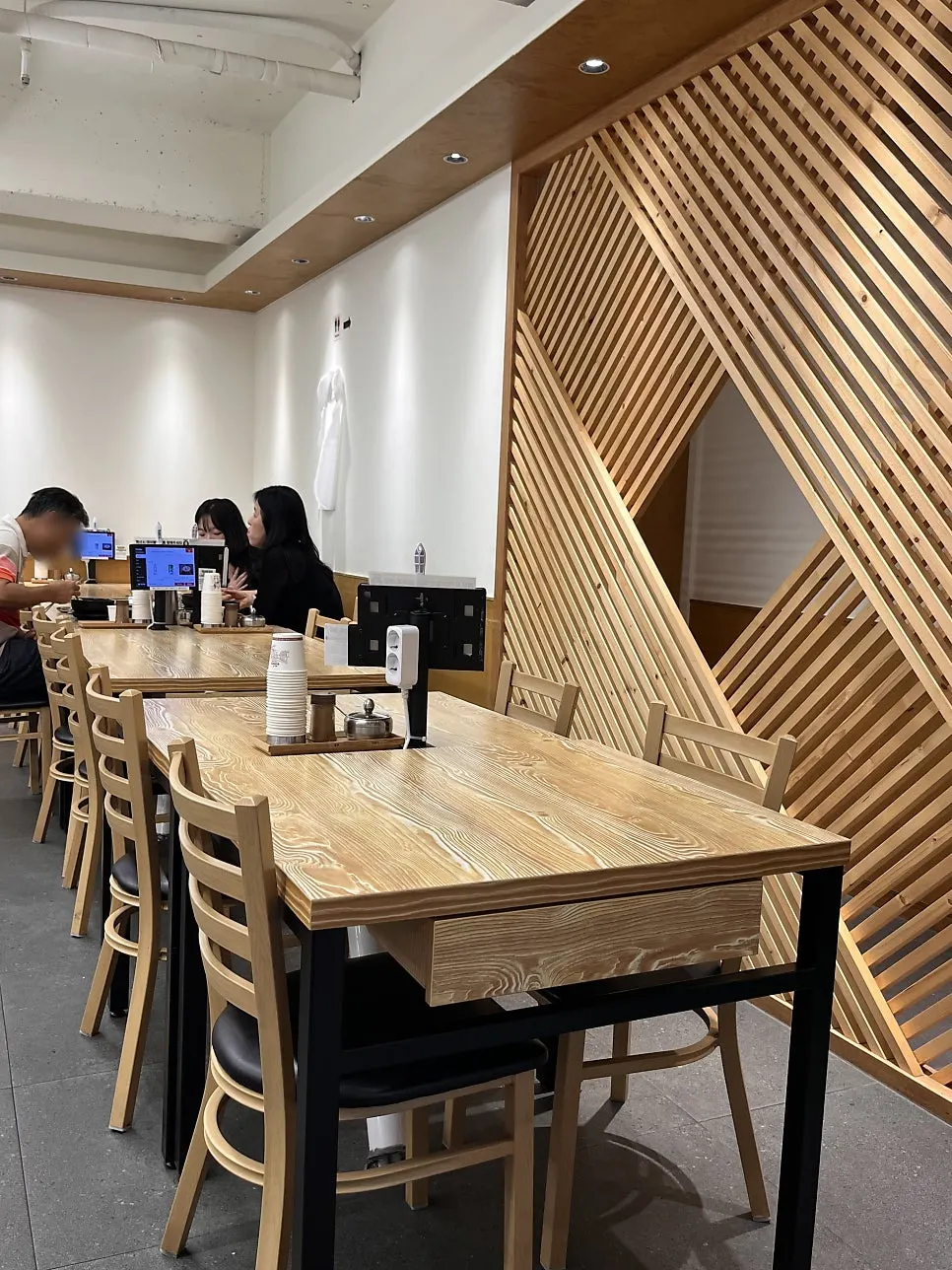 Restaurant seating with customers dining