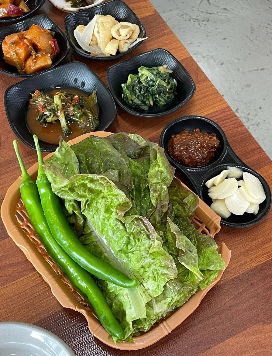 감자조림 반찬 접시