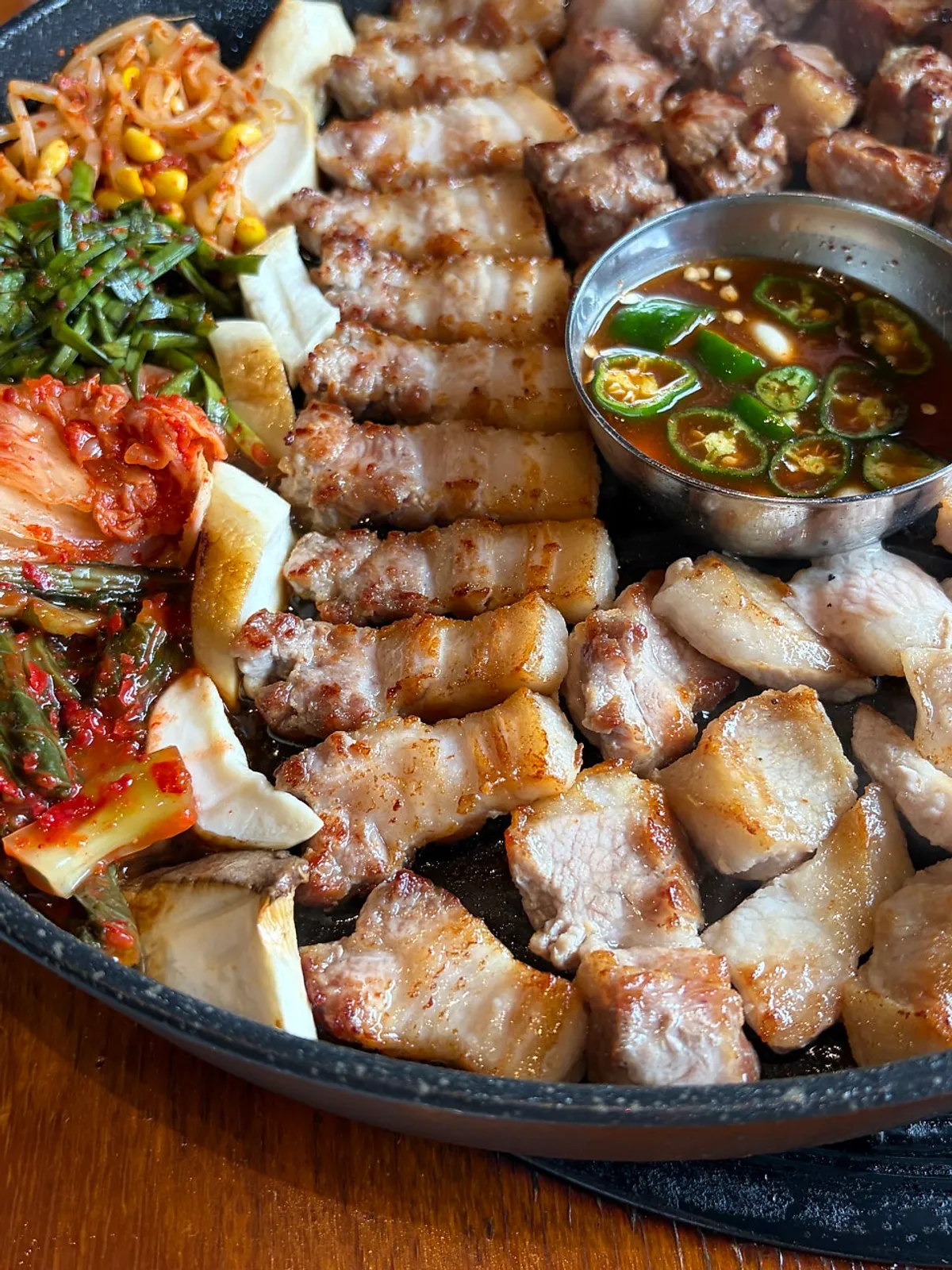 Close-up of grilled pork