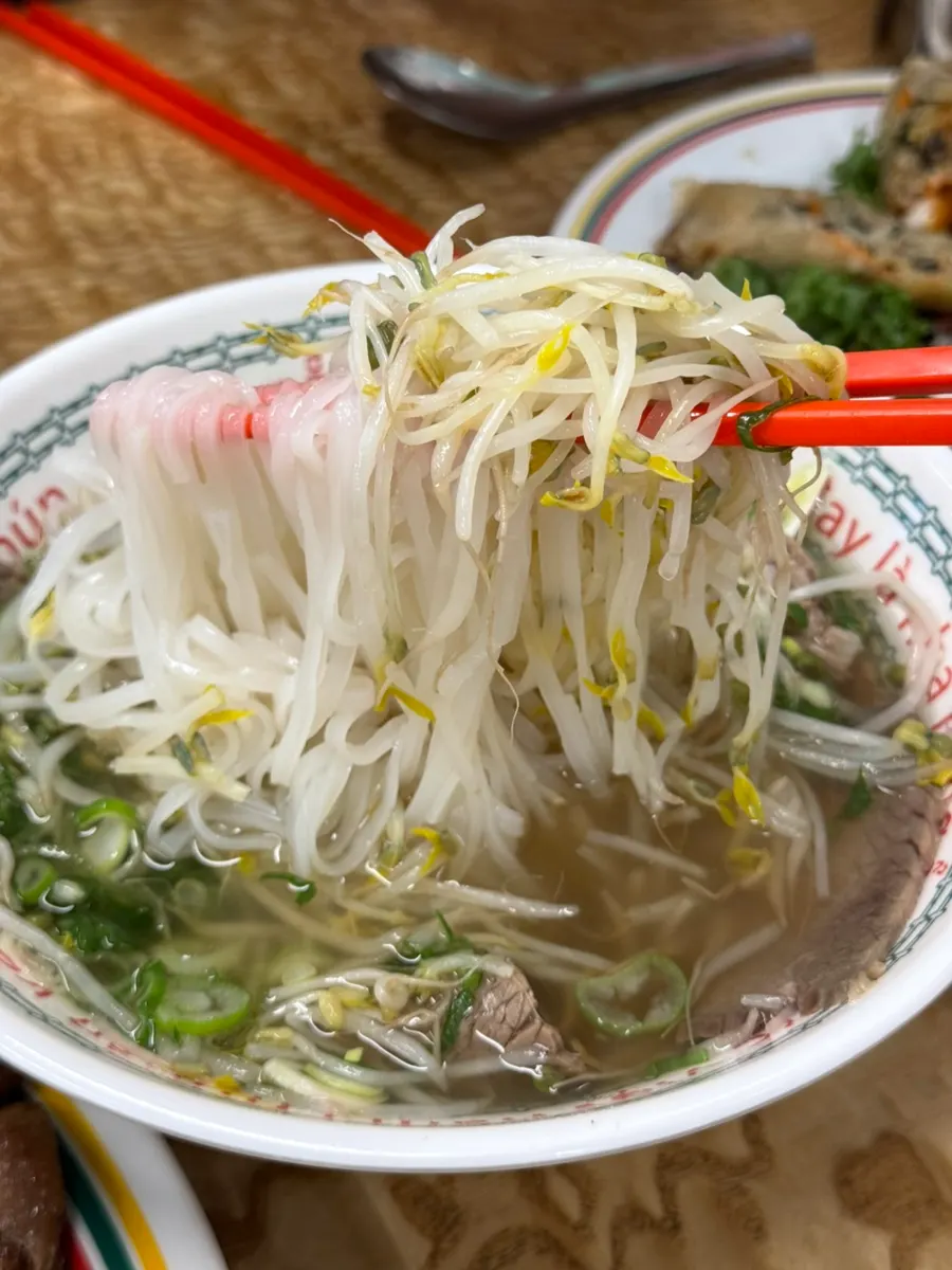 Rich broth of the cha dot yangji beef brisket pho