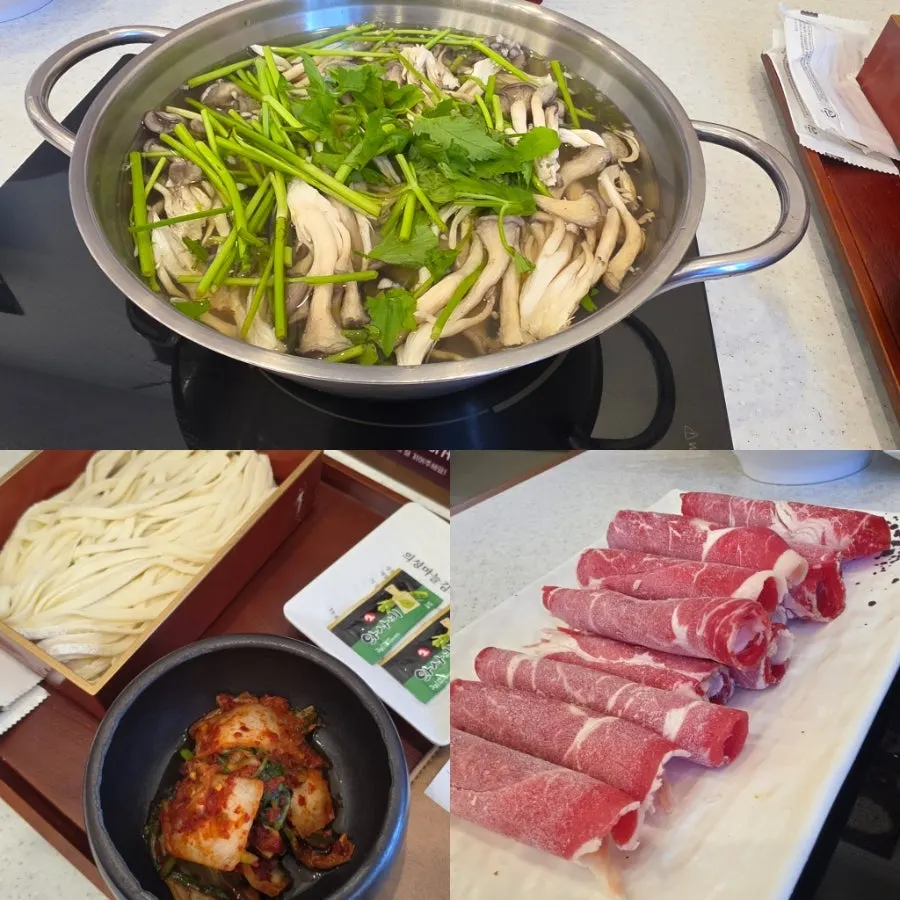 5가지 코스 칼국수 구성