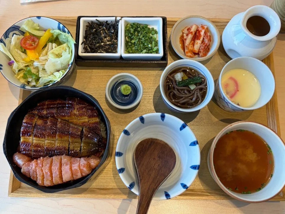 Full table setting including miso soup
