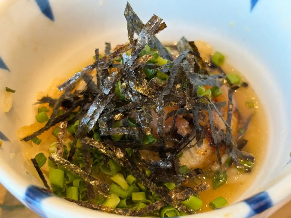 Hitsumabushi with ocha broth poured over it