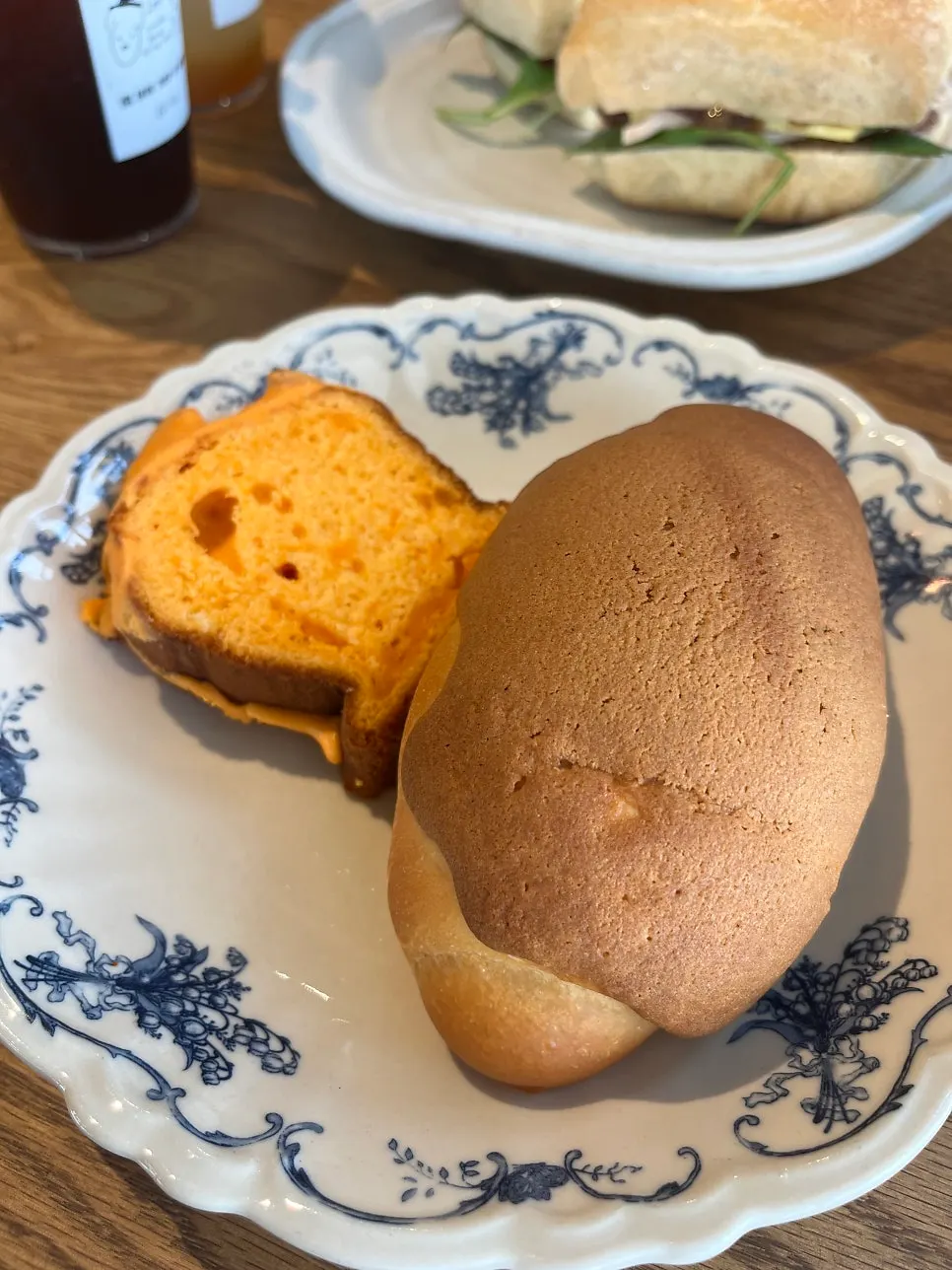 Cross-section of the fig jambon-beurre sandwich