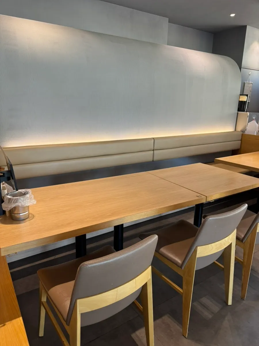 Restaurant interior with group seating