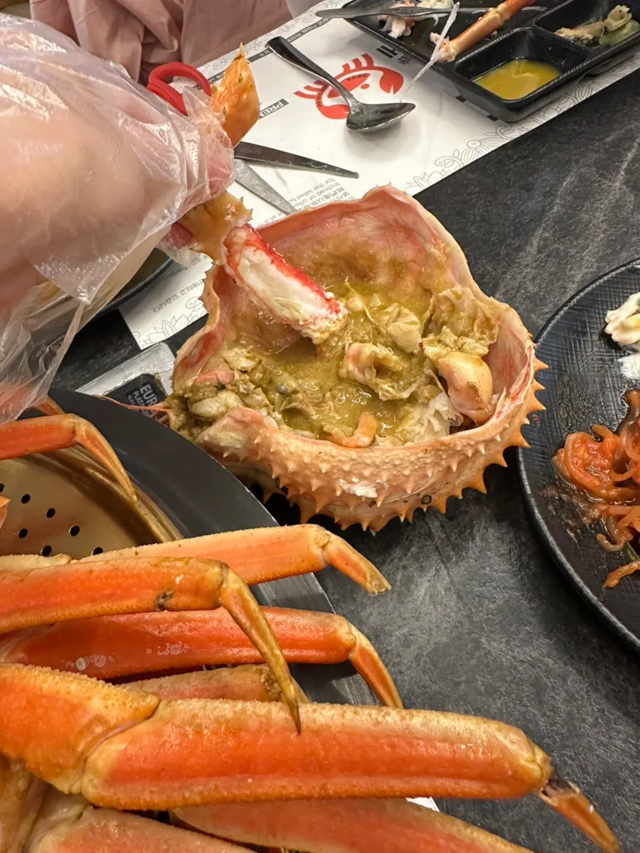 Snow crab meal visit at Gijang Market