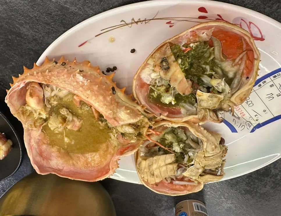 King crab shell innards sauce